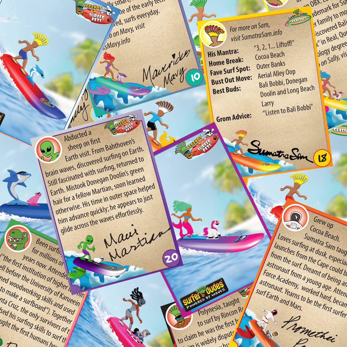 Surfer Dudes Trading Cards